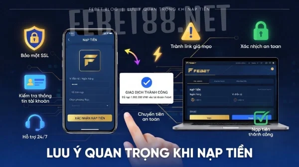 Nạp tiền Febet: Cách gửi tiền đơn giản chỉ mất 1 phút 6 nạp tiền trên nhà cái Febet